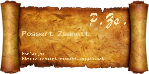 Possert Zsanett névjegykártya